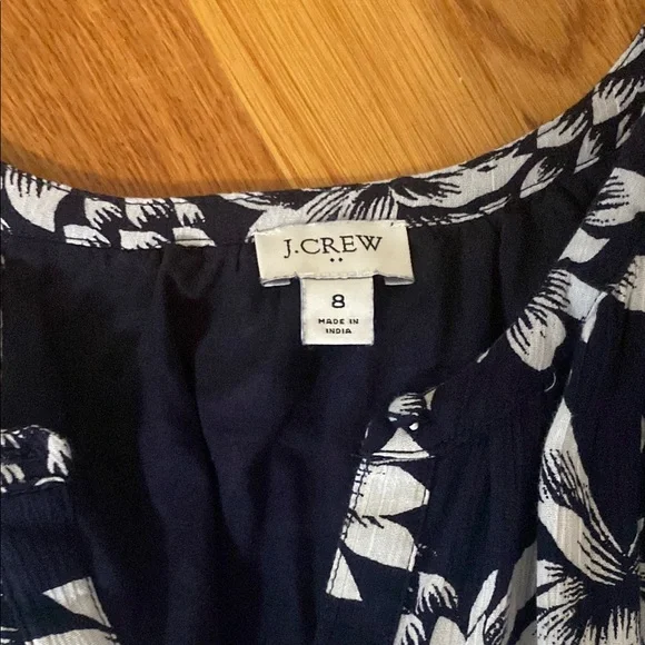 J. Crew Black and White V-Neck Midi Sundress - Picture 2 of 2